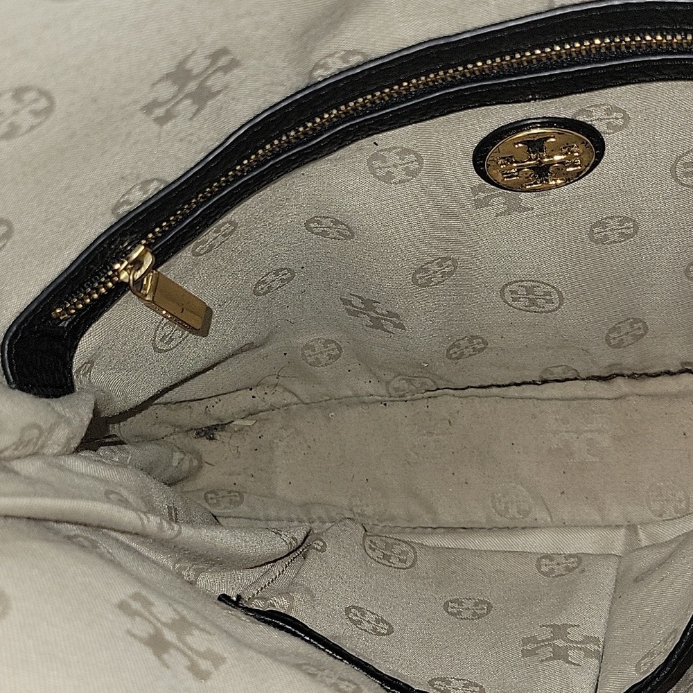 Tory Burch Black Leather Flap Crossbody Shoulder Bag - Picture 13 of 15